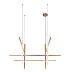 Люстра с 8-ю пересекающимися цилиндрическими плафонами на тонких тросах Trumpet tube варинант исполнения - 4 | Loft Concept в Санкт-петербурге