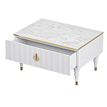 Стол журнальный белый с ящиком Expanses of Beauty варинант исполнения - 2 | Loft Concept в Санкт-петербурге