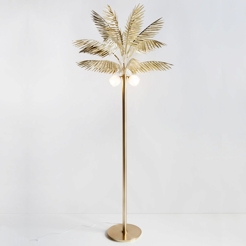 Торшер Palmyra palm tree lamp Золотой Белый в Санкт-петербурге | Loft Concept 