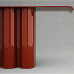 Консоль красная с цилиндрическим основанием Giorgio варинант исполнения - 2 | Loft Concept в Санкт-петербурге