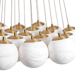 Люстра подвесная круглая с сферическими плафонами из натурального камня Glowing Spheres варинант исполнения - 7 | Loft Concept в Санкт-петербурге