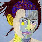 Картина с вышивкой Портрет wall panel People with the yellow ear 2 варинант исполнения - 2 | Loft Concept в Санкт-петербурге