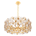 Люстра круглая золотого цвета с круглыми хрустальным элементами Solyria варинант исполнения - 6 | Loft Concept в Санкт-петербурге