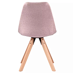 Стул мягкий с высокой спинкой на деревянных ножках Chair Dusty Pink варинант исполнения - 4 | Loft Concept в Санкт-петербурге