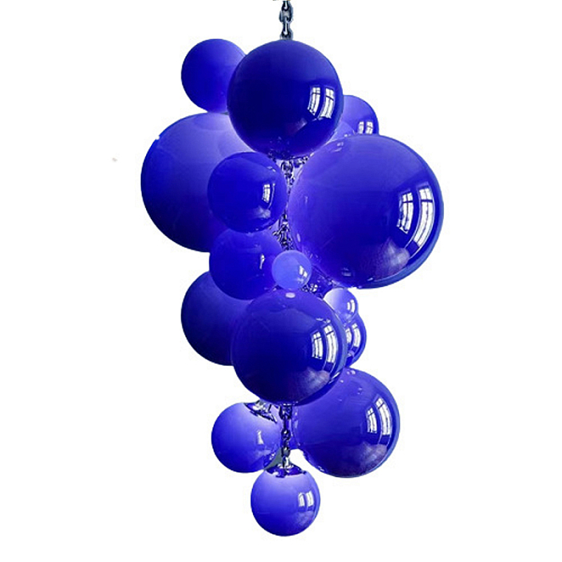 Люстра Grape Balls Синее стекло Сапфирово-синий Люстра Grape Balls Синее стекло Сапфирово-синий в Санкт-петербурге | Loft Concept