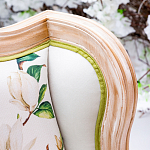 Кресло из натурального бука золотистое с изображением птиц и цветов Blooming Birds варинант исполнения - 2 | Loft Concept в Санкт-петербурге