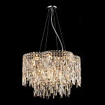 Люстра подвесная с хрустальными подвесками и металлическим основанием цвета Хром Ludivine Lighting варинант исполнения - 4 | Loft Concept в Санкт-петербурге
