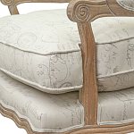 Кресло со спинкой из ротанга Ellie Rattan Armchair beige print flax варинант исполнения - 4 | Loft Concept в Санкт-петербурге