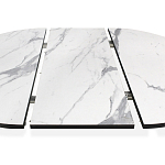 Стол обеденный раздвижной со столешницей белый мрамор Magali варинант исполнения - 7 | Loft Concept в Санкт-петербурге