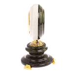 Часы настольные бронзовые из натуральных камней Мрамор и Змеевик Stone Clock варинант исполнения - 6 | Loft Concept в Санкт-петербурге