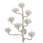 Бра серебряное в виде растения Silver Flower Glade варинант исполнения - 2 | Loft Concept в Санкт-петербурге