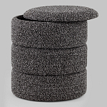 Пуф Three Gray в ткани букле серого цвета варинант исполнения - 2 | Loft Concept в Санкт-петербурге
