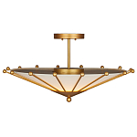 Потолочный светильник в форме конуса с каркасом золотого цвета и тканевым абажуром Inspiration in Light варинант исполнения - 3 | Loft Concept в Санкт-петербурге