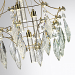 Люстра подвесная из металла с хрустальными подвесками прозрачного цвета Quasar 41 варинант исполнения - 3 | Loft Concept в Санкт-петербурге