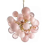 Люстра розовые шары на золотом каркасе Pink Light Bubbles варинант исполнения - 2 | Loft Concept в Санкт-петербурге
