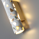 Бра с цилиндрическим белым бетонным плафоном Terrazzo Light варинант исполнения - 4 | Loft Concept в Санкт-петербурге