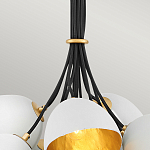 Люстра с 15-ю белыми  плафонами с золотой внутренней поверхностью Hinkley варинант исполнения - 9 | Loft Concept в Санкт-петербурге