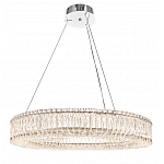 Люстра подвесная круглая из прозрачного хрусталя с корпусом из металла цвета хром Selfsufficient варинант исполнения - 4 | Loft Concept в Санкт-петербурге