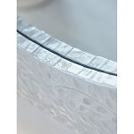 Зеркало круглое инкрустированное раковинами устриц Bone Inlay Dome Mirror White варинант исполнения - 5 | Loft Concept в Санкт-петербурге