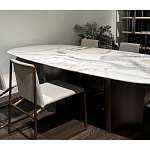 Стол обеденный мраморный с колоннами Marble Column Table варинант исполнения - 4 | Loft Concept в Санкт-петербурге