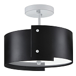 Потолочный светильник круглый светодиодный Semicircular White Panels чёрный варинант исполнения - 3 | Loft Concept в Санкт-петербурге