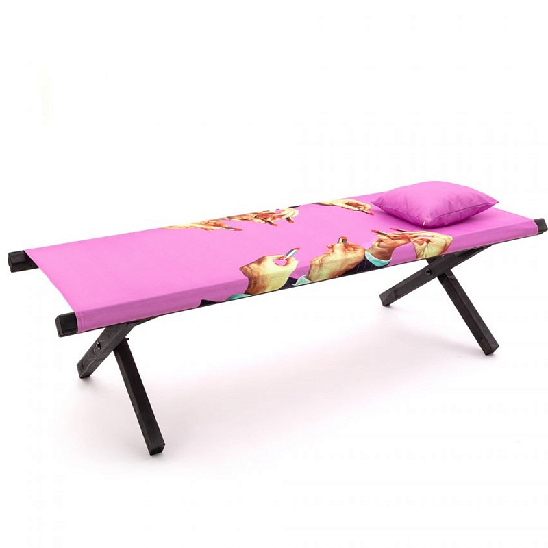 Шезлонг Seletti Poolbed Lipstick Pink Розовый Черный в Санкт-петербурге | Loft Concept 