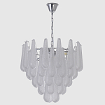 Люстра с подвесками из рифленного стекла в форме капель Textured Glass Chandelier варинант исполнения - 2 | Loft Concept в Санкт-петербурге