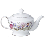 Чайный сервиз из фарфора с рисунком цветов на 6 персон 14 предметов Garden Whisper Porcelain Set  варинант исполнения - 1 | Loft Concept в Санкт-петербурге