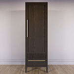 Узкий Шкаф Primo с 2 выдвижными ящиками Темный орех варинант исполнения - 2 | Loft Concept в Санкт-петербурге