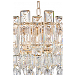 Круглая люстра с хрустальными подвесками на золотистом каркасе Gorgeous Crystal Light варинант исполнения - 5 | Loft Concept в Санкт-петербурге