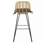 Стул барный с ротанговым плетением Half Bar Chair with Wicker без подлокотников варинант исполнения - 3 | Loft Concept в Санкт-петербурге