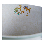 Ваза высокая из фарфора на бронзовом основании Turquoise Blooming Garden варинант исполнения - 3 | Loft Concept в Санкт-петербурге