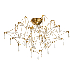 Потолочный светильник с тонкой металлической конструкцией цвета золото Quasar варинант исполнения - 1 | Loft Concept в Санкт-петербурге