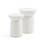 Приставной столик белого цвета Tori варинант исполнения - 4 | Loft Concept в Санкт-петербурге