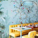 Обои ручная роспись Amazonia Duck Egg варинант исполнения - 5 | Loft Concept в Санкт-петербурге