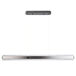 Люстра линейная металлическая черного цвета с прозрачным декором по краям Radiant Rail варинант исполнения - 2 | Loft Concept в Санкт-петербурге
