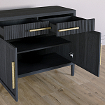 Буфет Primo с двумя ящиками и двумя фасадами Черный дуб варинант исполнения - 5 | Loft Concept в Санкт-петербурге