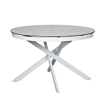 Стол обеденный раскладной круглый White Ceramic Table варинант исполнения - 2 | Loft Concept в Санкт-петербурге