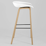 Барный стул на ножках из натурального дерева Boras White варинант исполнения - 2 | Loft Concept в Санкт-петербурге