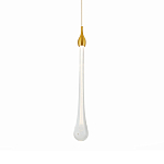 Подвесной светильник с плафоном в форме капли на золотистом каркасе Raindrop варинант исполнения - 2 | Loft Concept в Санкт-петербурге