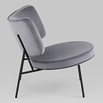 Мини-кресло District Lounge велюр серый варинант исполнения - 2 | Loft Concept в Санкт-петербурге