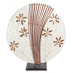 Настольная лампа из перламутра и дерева на подставке Indonesian Shell Flower варинант исполнения - 3 | Loft Concept в Санкт-петербурге