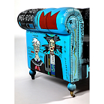 Кресло "Баския и Уорхол" Basquiat Warhol graffiti chair натуральная кожа варинант исполнения - 4 | Loft Concept в Санкт-петербурге