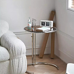 Дизайнерский журнальный стол круглый на стальном каркасе Fahek варинант исполнения - 1 | Loft Concept в Санкт-петербурге