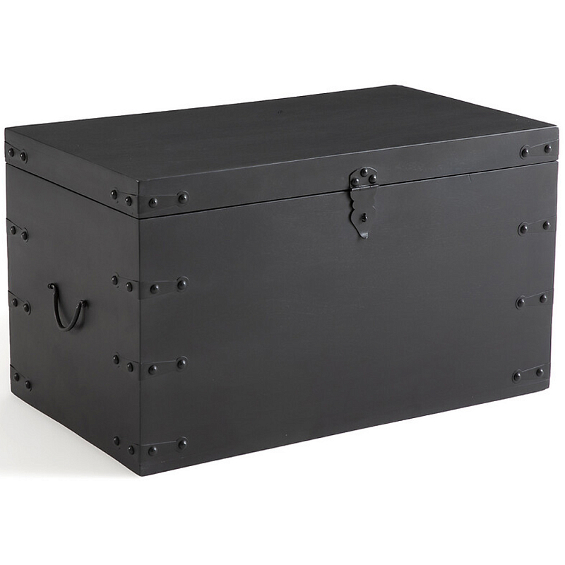 Деревянный сундук из массива манго Mango Chest Black Черный в Санкт-петербурге | Loft Concept 