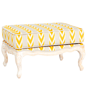 Пуф Ikat Pattern с желтым узором