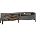 ТВ-тумба с раздвижными дверцами Mallin Metal TV Stand варинант исполнения - 1 | Loft Concept в Санкт-петербурге