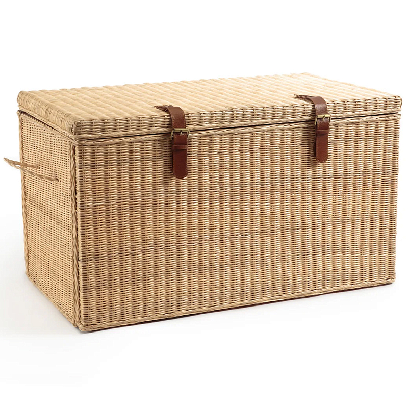 Плетеный сундук из ротанга Nicole Rattan Wicker Chest Бежевый Коричневый в Санкт-петербурге | Loft Concept 