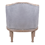 Кресло низкое с мягкой обивкой из велюра на 4-х деревянных ножках Emile Armchair grey варинант исполнения - 3 | Loft Concept в Санкт-петербурге