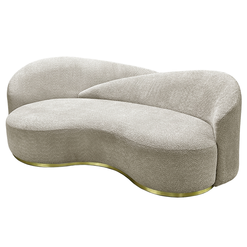Элегантный Диван Альби Sofa Светло-бежевый Латунь в Санкт-петербурге | Loft Concept 